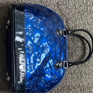 Disney Blue and Black Embossed Shoulder Bag
